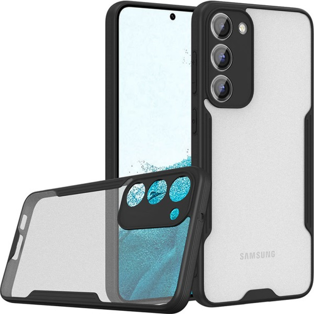Vardar Aksesuar Galaxy S23 Kılıf Kenarları Renkli Mat Şeffaf Ince Yumuşak Silikon Zore Parfe Kapak - Siyah Cep Telefonu Kılıfı Fiyatı