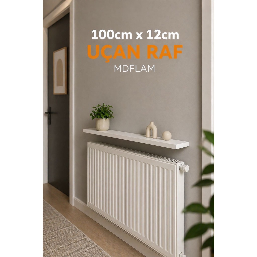 Vardar Beyaz Duvar Rafı Uçan Raf 100x12 Mdflam | Modern Dekoratif Kitaplık Rafı Salon Koridor Petek Üzeri Raf Giyim & İç Giyim Fiyatı