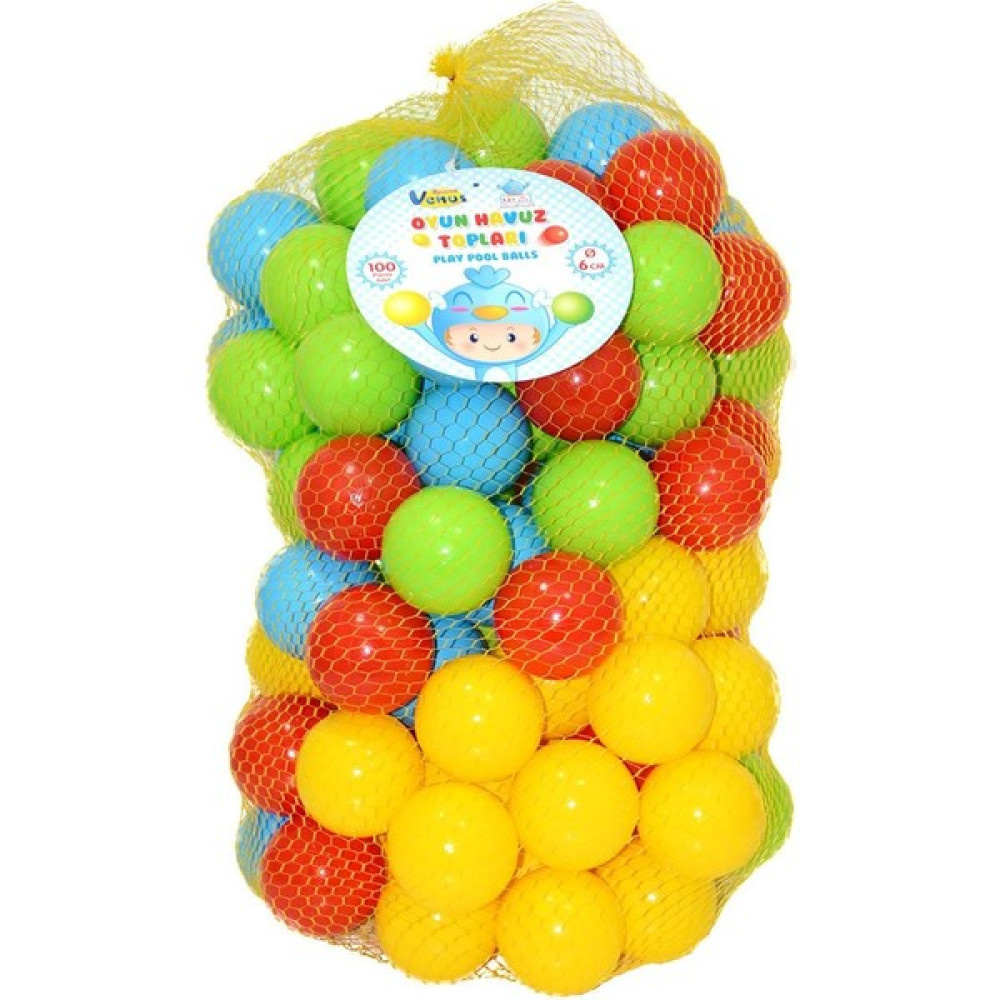 Vardem Oyuncak VEN-01-010 Oyun Havuz Topu 6 cm 100'LÜ -Vardem Bebek Oyuncakları Fiyatı