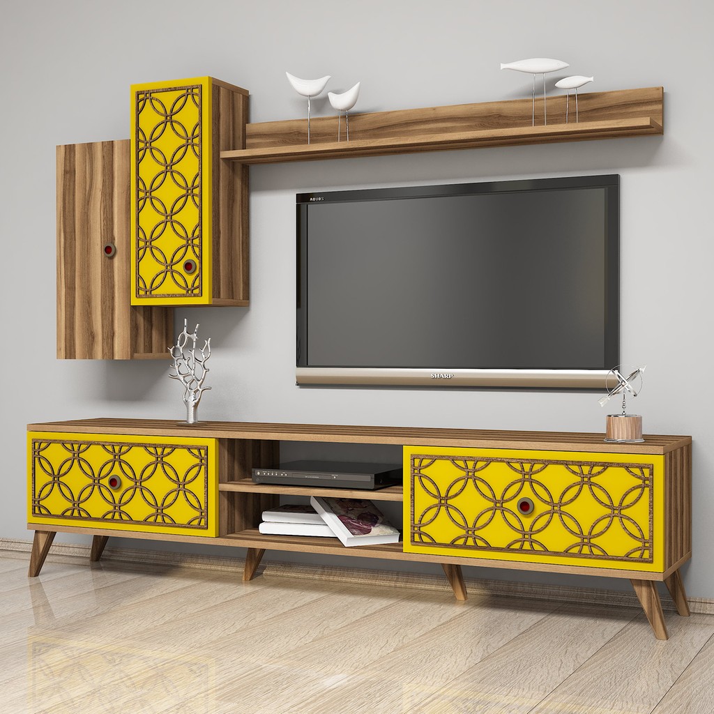 Variant Concept Class Tv Ünitesi Ceviz - Sarı Tv Ünitesi / Sehpası Fiyatı