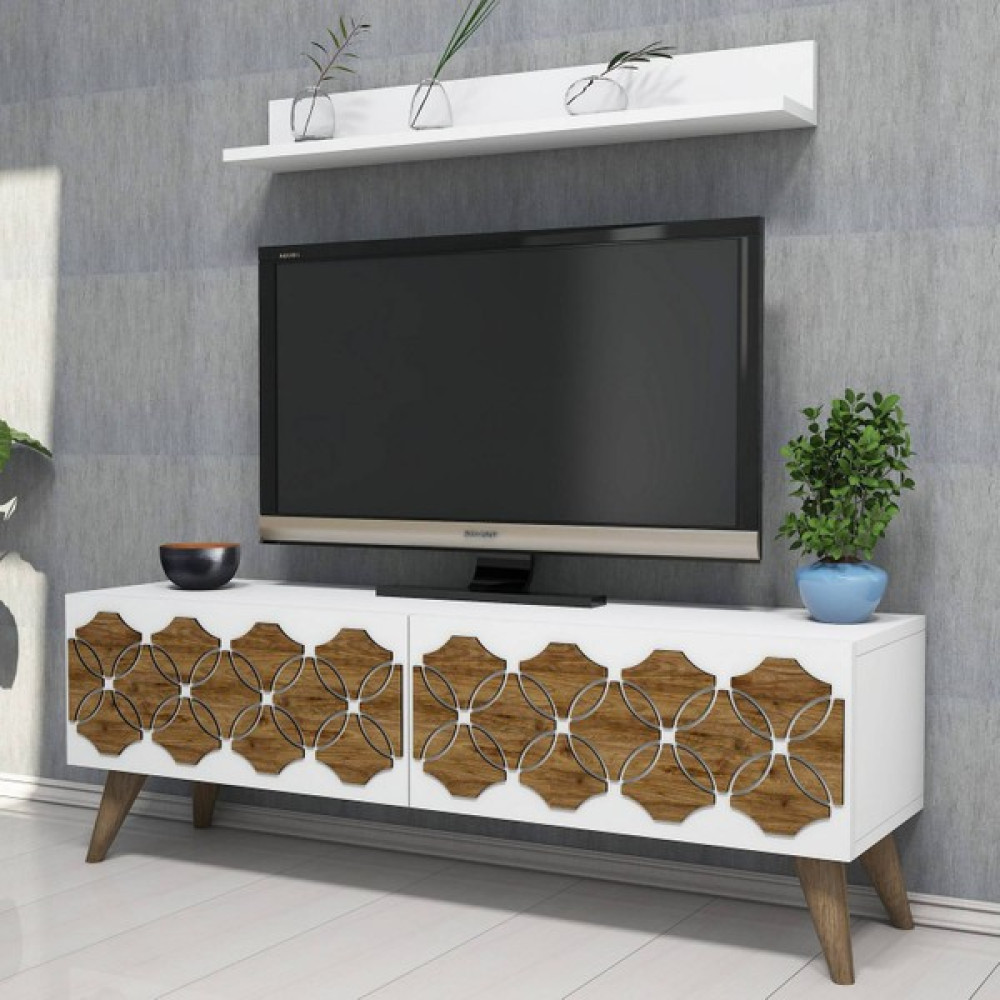 Variant Nisan Tv Ünitesi - Beyaz - Beyaz - Ceviz Tv Ünitesi / Sehpası Fiyatı