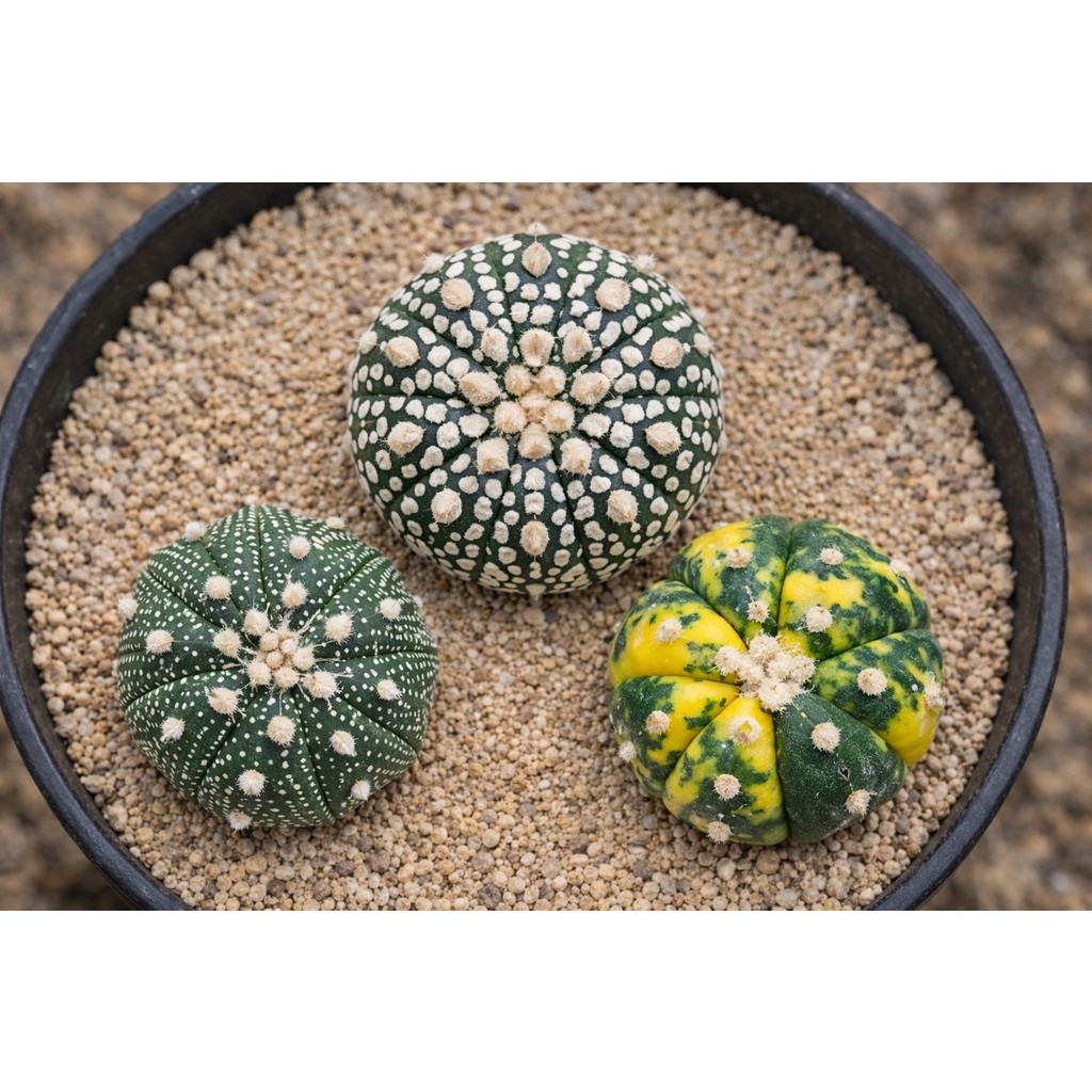 Variegataseeds Astrophytum Asterias ve 'variegated' Kaktüsler 3 Adet ( Saksısız) Diğer Fiyatı