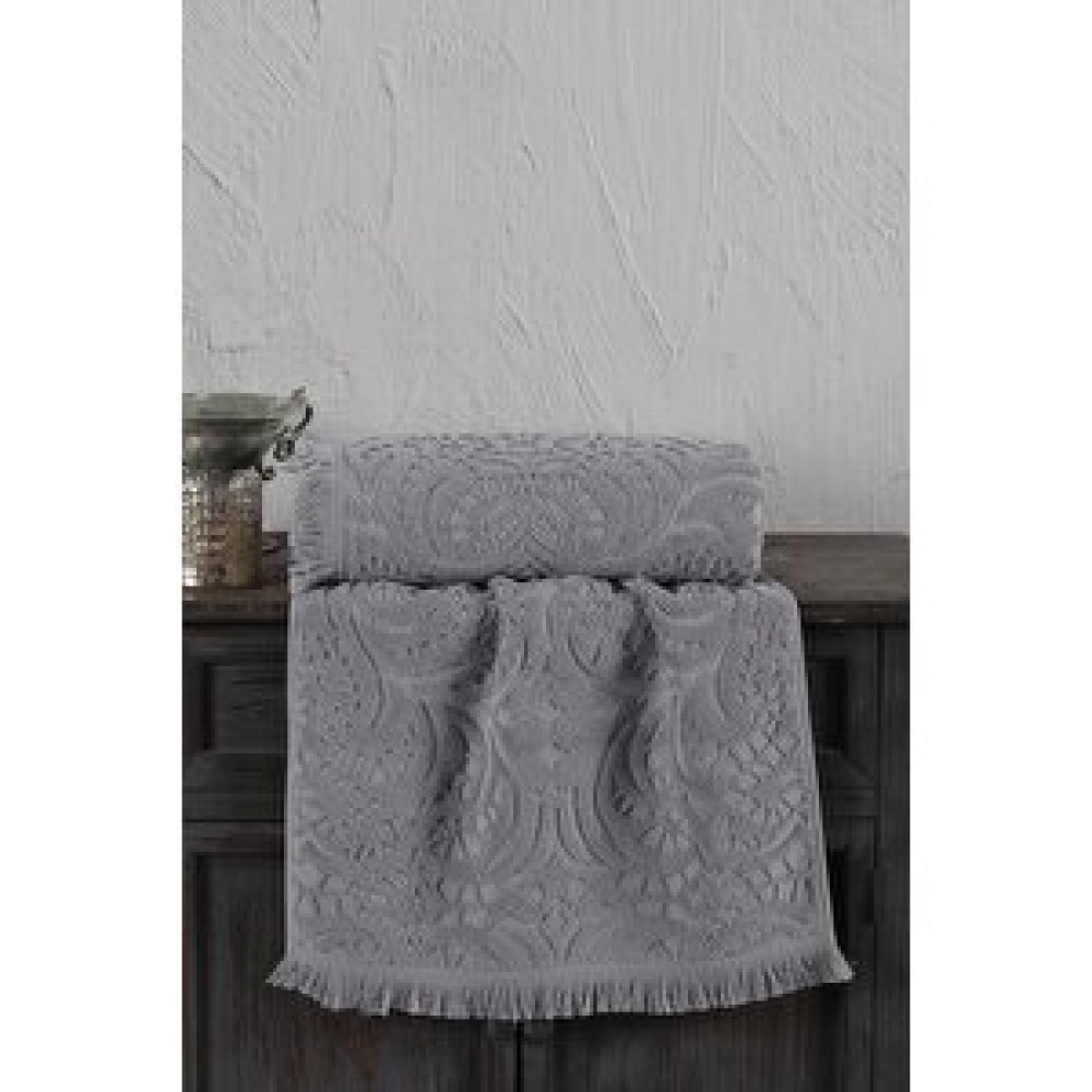 Varol Jacquard %100 Pamuk Banyo Havlusu 90x150cm Gri̇-90x150cm Banyo Havlusu Fiyatı