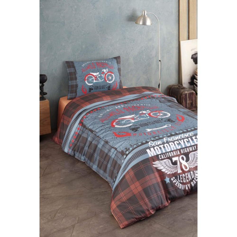 Varol Laura Home %100 Pamuk Saten Genç Nevresim Takımı - Motorcycle - Renkli - 160 x 220 cm Nevresim Takımı Fiyatı