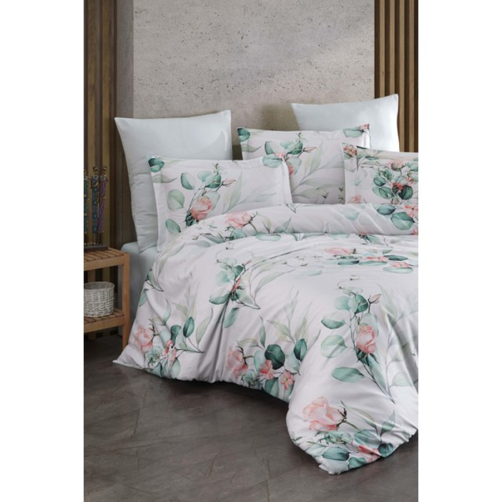 Varol Laura Home Family Size Bambu Saten Nevresim Takımı - Elbist - Renkli - 160 x 220 cm Nevresim Takımı Fiyatı