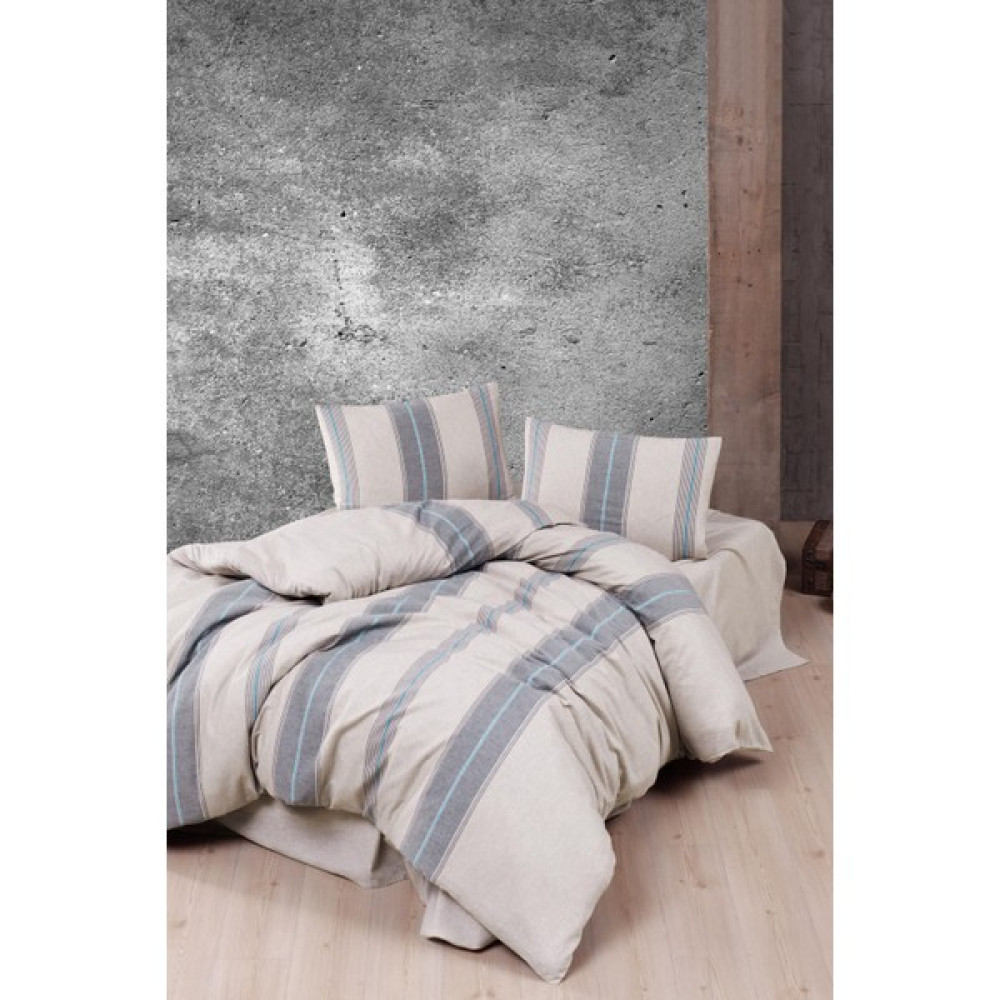 Varol Laura Home Naturel Çift Kişilik Nevresim Takımı - Milano - Mavi - 200 x 220 cm Nevresim Takımı Fiyatı