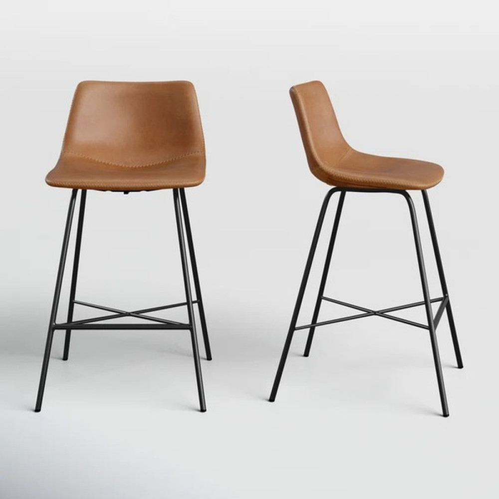 Varsthree Lycus Bar Taburesi (2'li Set) - Şık ve Modern Oturma - Açık Kahverengi Masa - Sandalye & Tabure Fiyatı