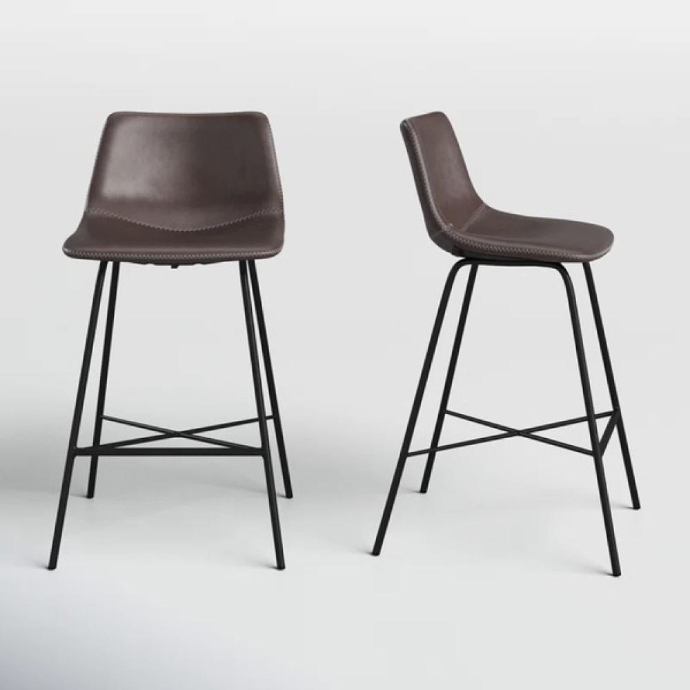 Varsthree Lycus Bar Taburesi (2'li Set) - Şık ve Modern Oturma - Kahverengi Masa - Sandalye & Tabure Fiyatı