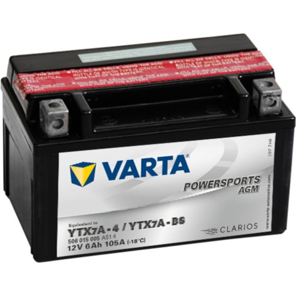 Varta 12V 6AH YTX7A-BS Motosiklet Aküsü Akü Fiyatı