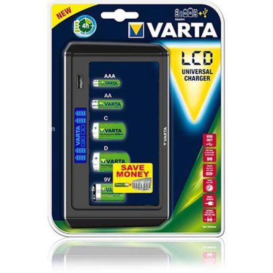 Varta 9998287LCD Universal USB AA, AAA, C, D, 9V Pil Şarj Cihazı
