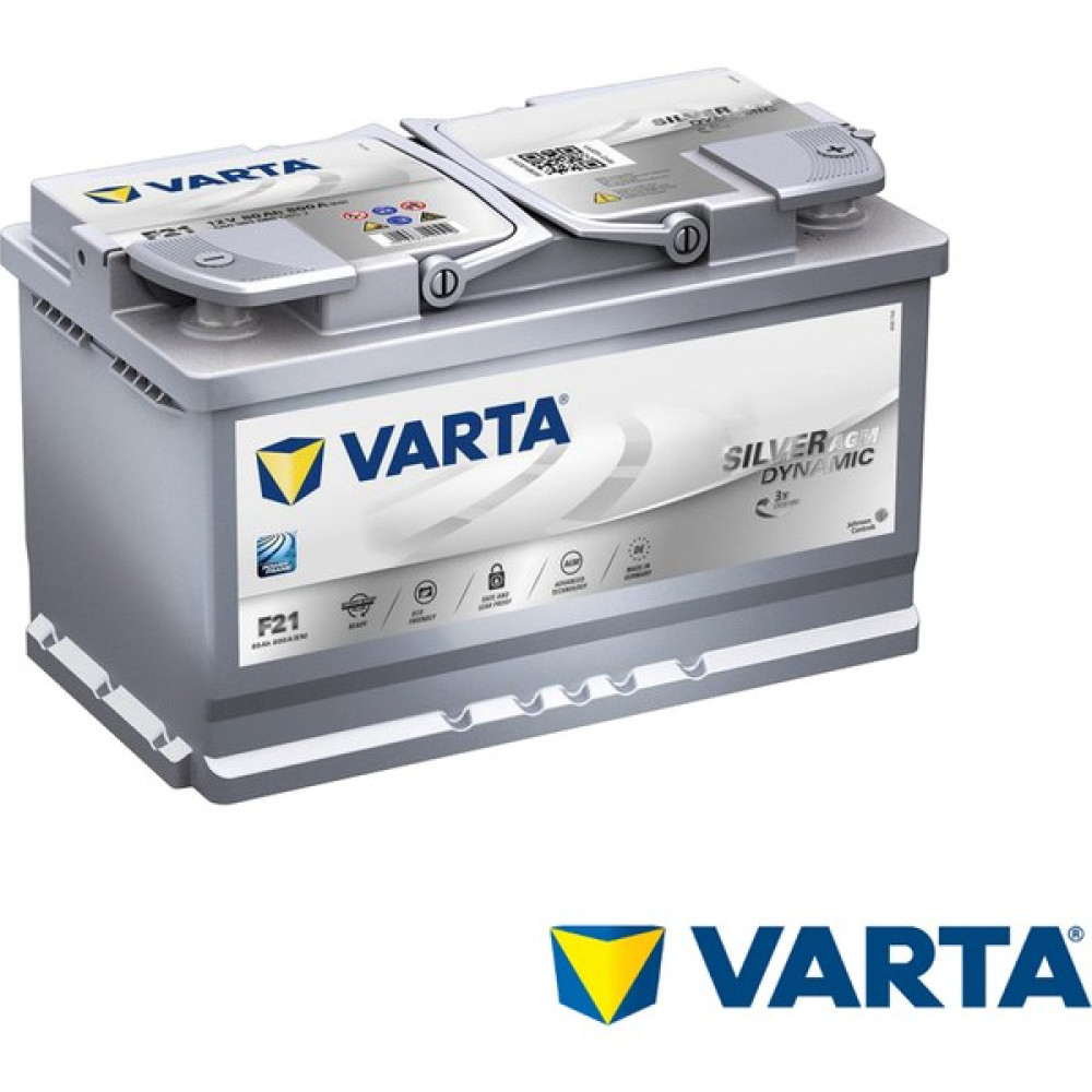 Varta Akü F21 80 Ah 800A CCA Silver Dynamic Agm Akü Fiyatı