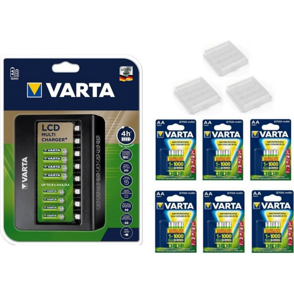 Varta Multi 8li Şarj Cihazı + 12x2700 Mah Aa Şarjlı Pil Şarj Cihazları & Kitler Fiyatı