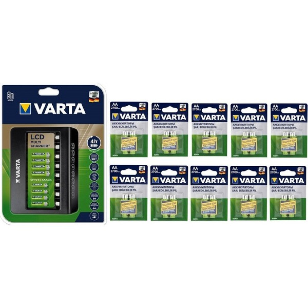 Varta Multi Plus 8li Şarj Cihazı + 20*2700 Mah Aa Şarjlı Pil Şarj Cihazları & Kitler Fiyatı