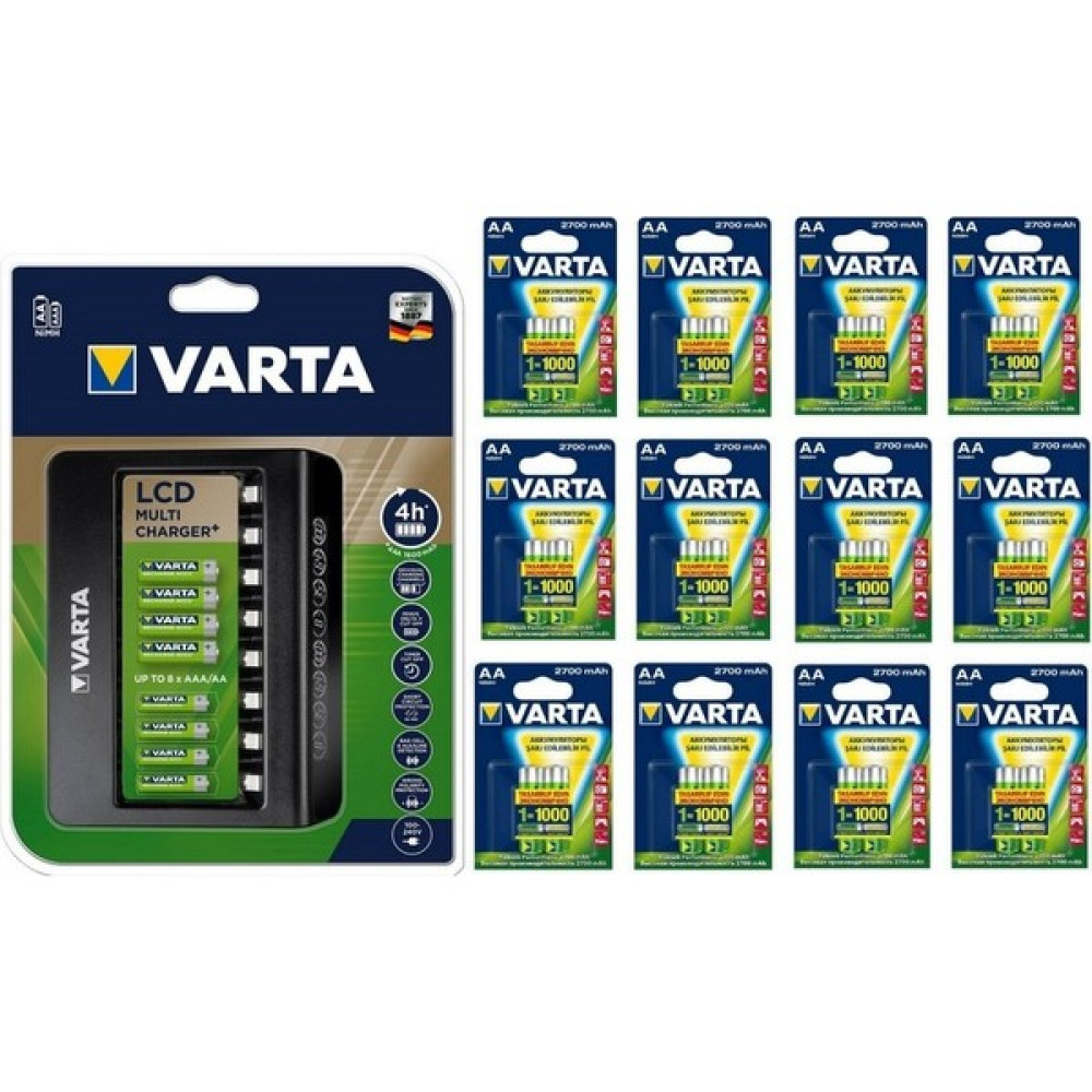 Varta Multi Plus 8li Şarj Cihazı + 24*2700 Mah Aa Şarjlı Pil Şarj Cihazları & Kitler Fiyatı