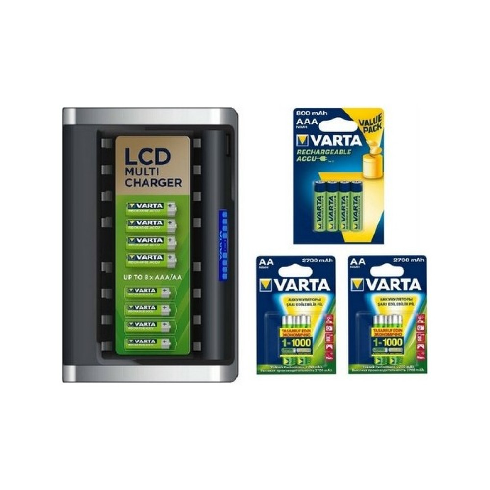 Varta Multi Şarj Cihazı 4*2700 Mah Aa + 4*800 Mah Aaa Şarjlı Pil Şarj Cihazları & Kitler Fiyatı