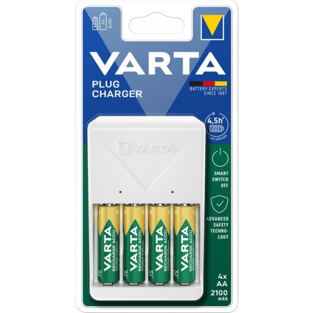 Varta Plug Şarj Cihazı 4x2100 Mah AA Şarjlı Pil Beyaz Şarj Cihazları & Kitler Fiyatı