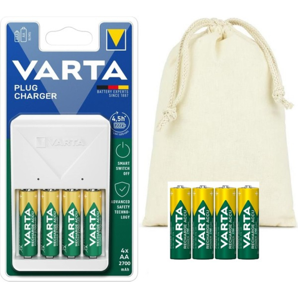 Varta Plug Şarj Cihazı+8 Adet 2700MAH Aa Şarj Edilebilir Kalem Pil Özel Seri+Saklama Kılıfı Şarj Cihazları & Kitler Fiyatı
