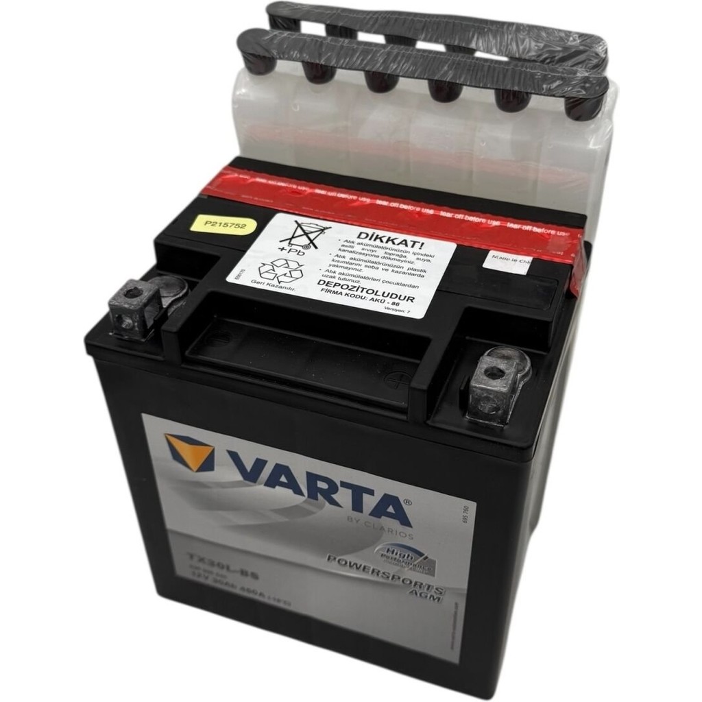 Varta PS AGM YTX 30L-BS 12V 301 AH 450A Akü 166x127x175 MM - Renkli Akü Fiyatı