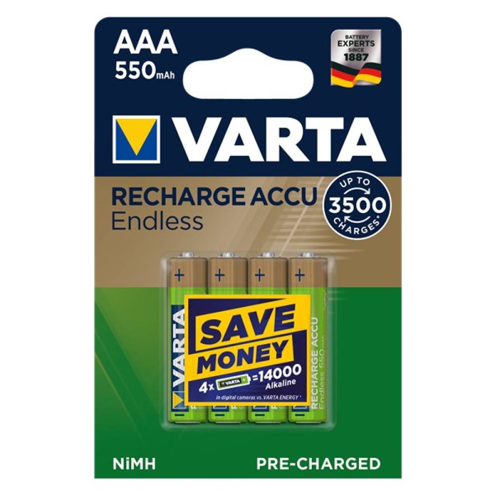Varta Şarj Edilebilir Accu Aaa 550 Mah İnce Şarjlı Pil 4'lü Normal & Şarj Edilebilir Piller Fiyatı