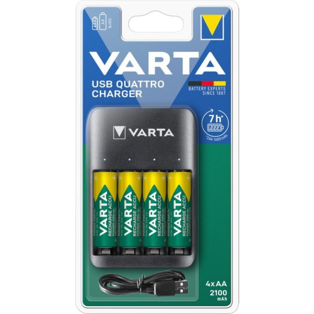 Varta Value USB Şarj Cihazı + 4 Adet Aa 2100 Mah Pil -Aydos Normal & Şarj Edilebilir Piller Fiyatı