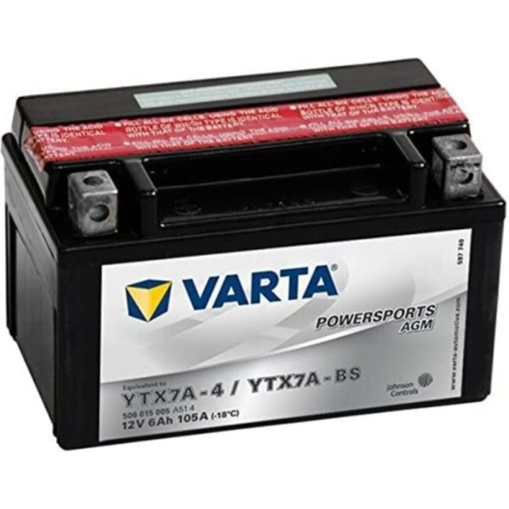 Varta YTX7A-BS 12V 6AH Agm Motosiklet Aküsü Akü Fiyatı