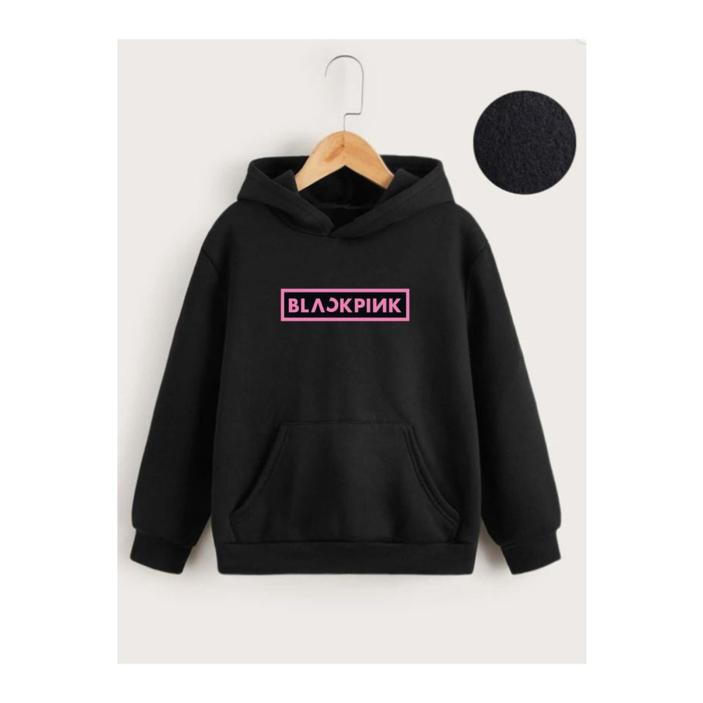 VASK - Unisex Çocuk Kapüşonlu Oversize Sweatshirt - Blackpink 4-5 Beden Bayan Sweatshirt Fiyatı