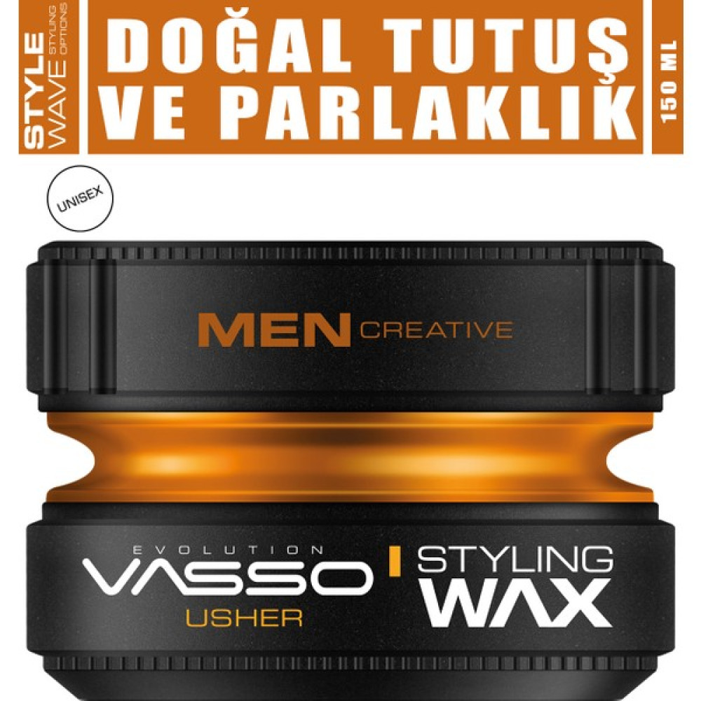 Vasso 24 Saat Tüm Saç Tipleri Için Parlaklık Ve Güçlü Tutuş Kazandıran Wax - Usher Pro Aqua 150 ml 8699216347690 Saç Şekillendirici Krem Fiyatı