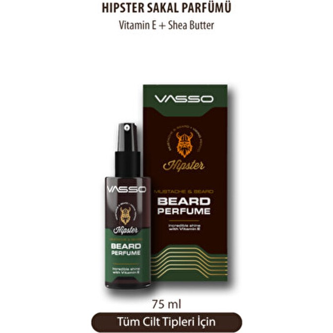 Vasso Hipster Gün Boyu Kalıcı Muhteşem Kokulu Sakal Bıyık Parfümü 75 ml Tüm Cilt Tipleri İçin Parfümler Fiyatı