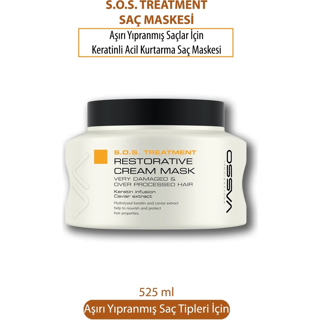 Vasso Keratin ve Havyar Ekstraktlı Saç Bakım Maskesi 525 ml Yıpranmış Saçlar İçin Profesyonel Onarım SSD / Solid State Drive Fiyatı
