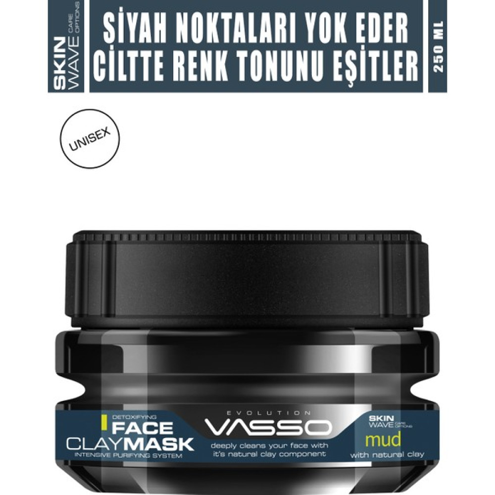 Vasso Siyah Noktave  Kil Maskesi - Face Clay Mask 250 ml 8699216347737 Oto Boyaları Fiyatı