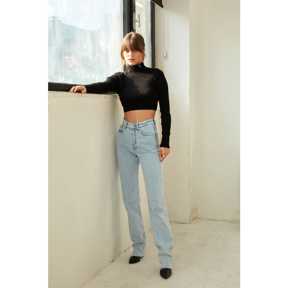VATKALI Desert Straight Fit Jean Mavi 40 Beden Bayan Jeans / Kot Pantolon Fiyatı