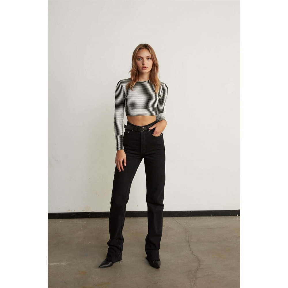 VATKALI Desert Straight Fit Jean Siyah 36 Beden Bayan Jeans / Kot Pantolon Fiyatı