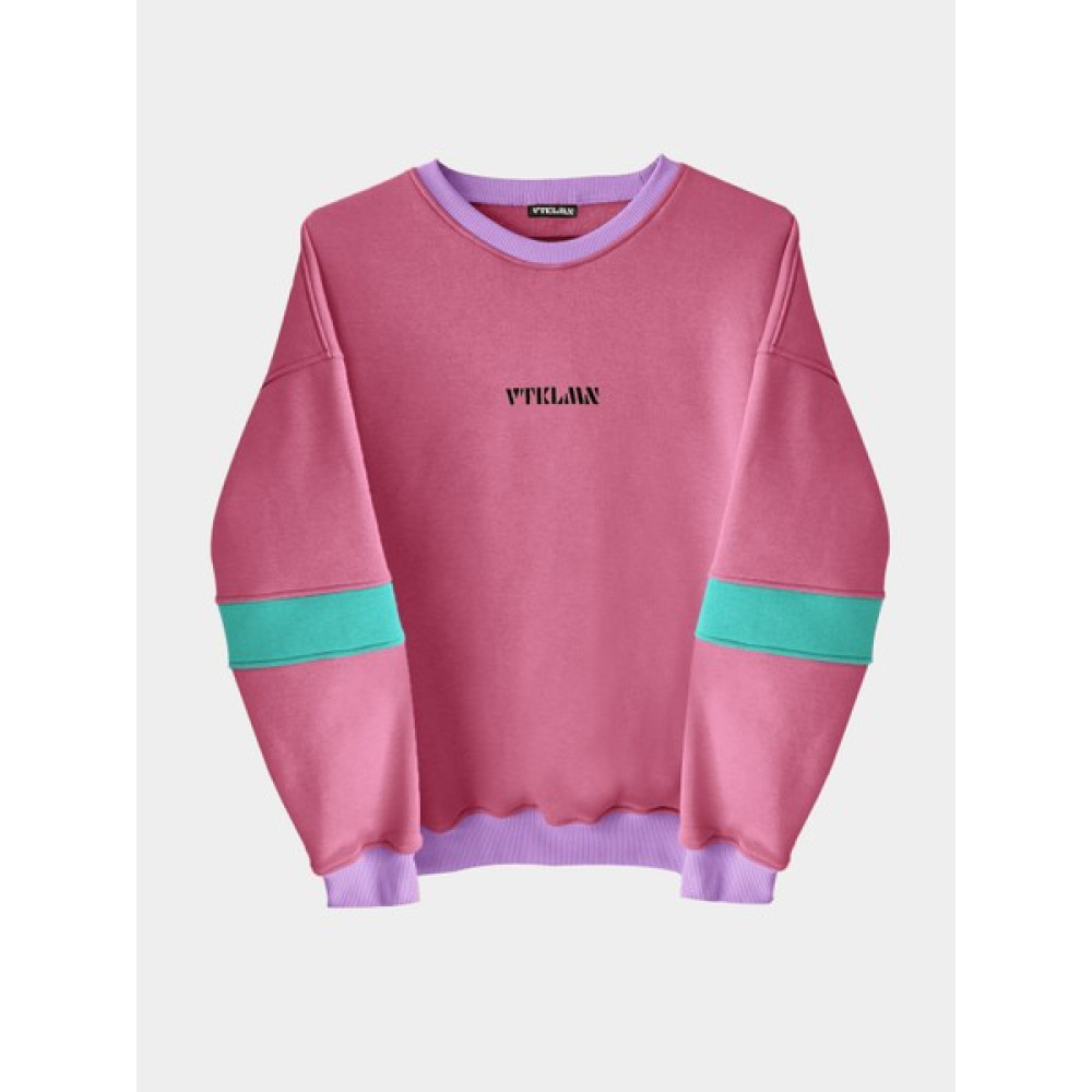 Vatkalimon Kadın Erkek Pembe Renkli Oversize Sweatshirt Bayan Sweatshirt Fiyatı