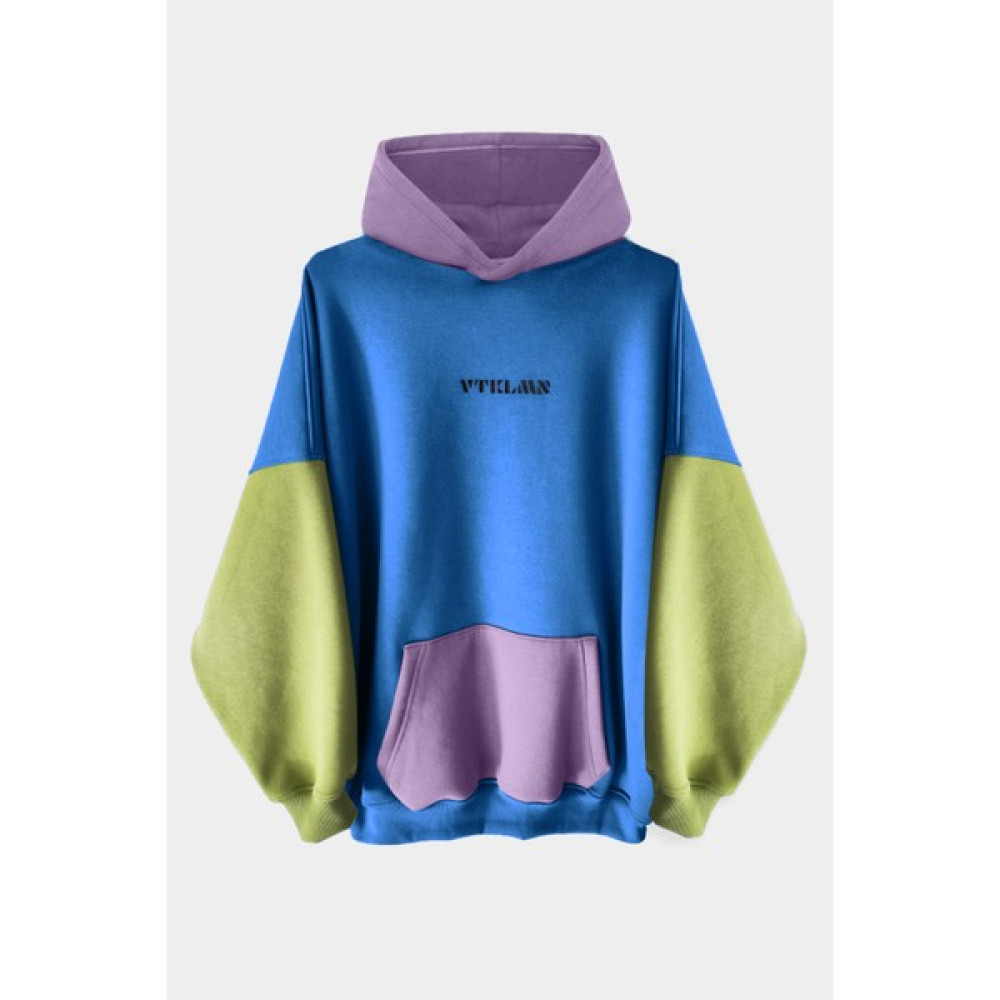 Vatkalimon Lacivert Yeşil Lila Renkli Kapüşonlu Hoodie Sweatshirt Bayan Sweatshirt Fiyatı
