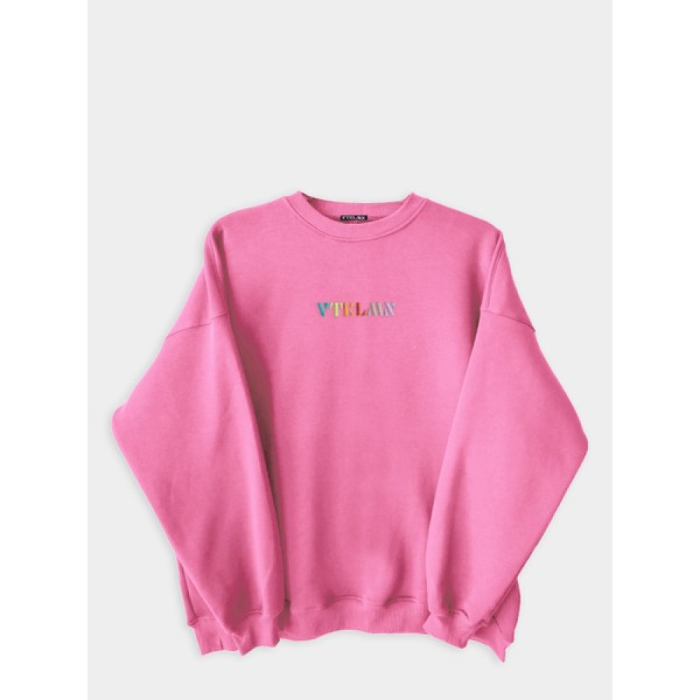 Vatkalimon Oversize Pembe Sweatshirt Bayan Sweatshirt Fiyatı