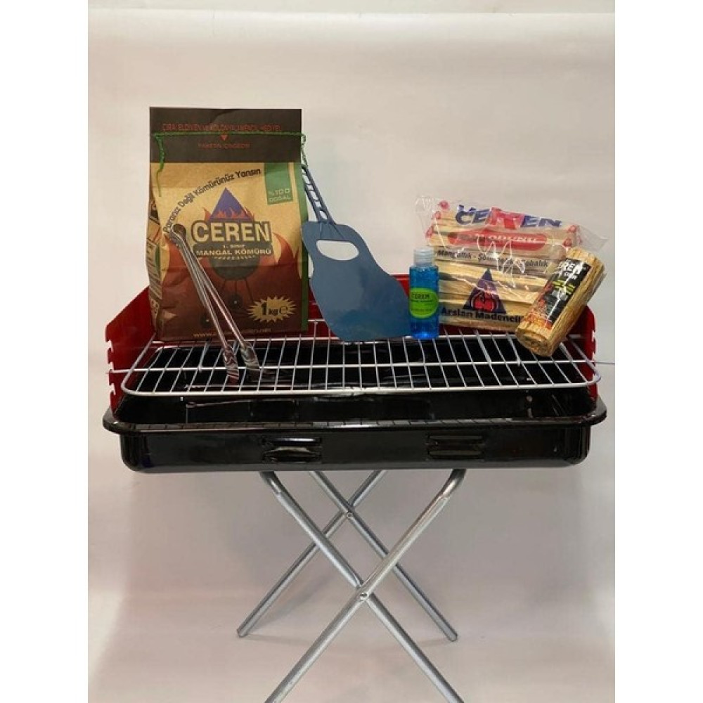 Vav Mühendislik Ceren Mangal Set 3 Kademeli 45X30CM Pervazlı Isıya Dayanıklı Lüks Mangal Bahçe Mangalı & Barbekü Fiyatı