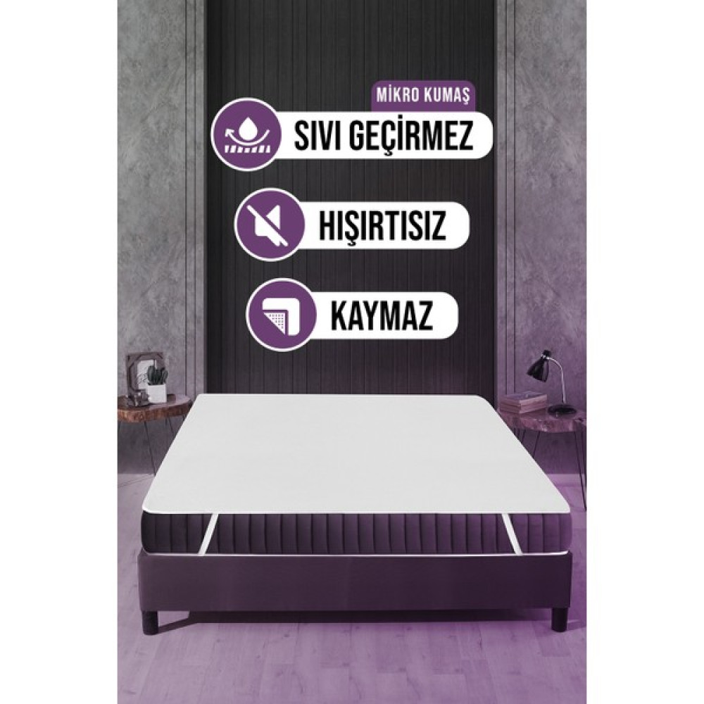 Vavey Sıvı Geçirmez Yatak Alezi Mikro 180 x 200 cm Dört Köşe Lastikli - Beyaz Alez / Yatak Koruyucu Fiyatı