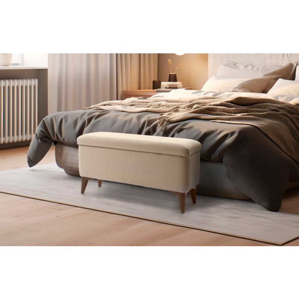 Vavonni Sandıklı Puf Bench Tedy Kumaş Pufidik Amortsör Kapaklı Puf Bench A + 90 cm Puf Fiyatı