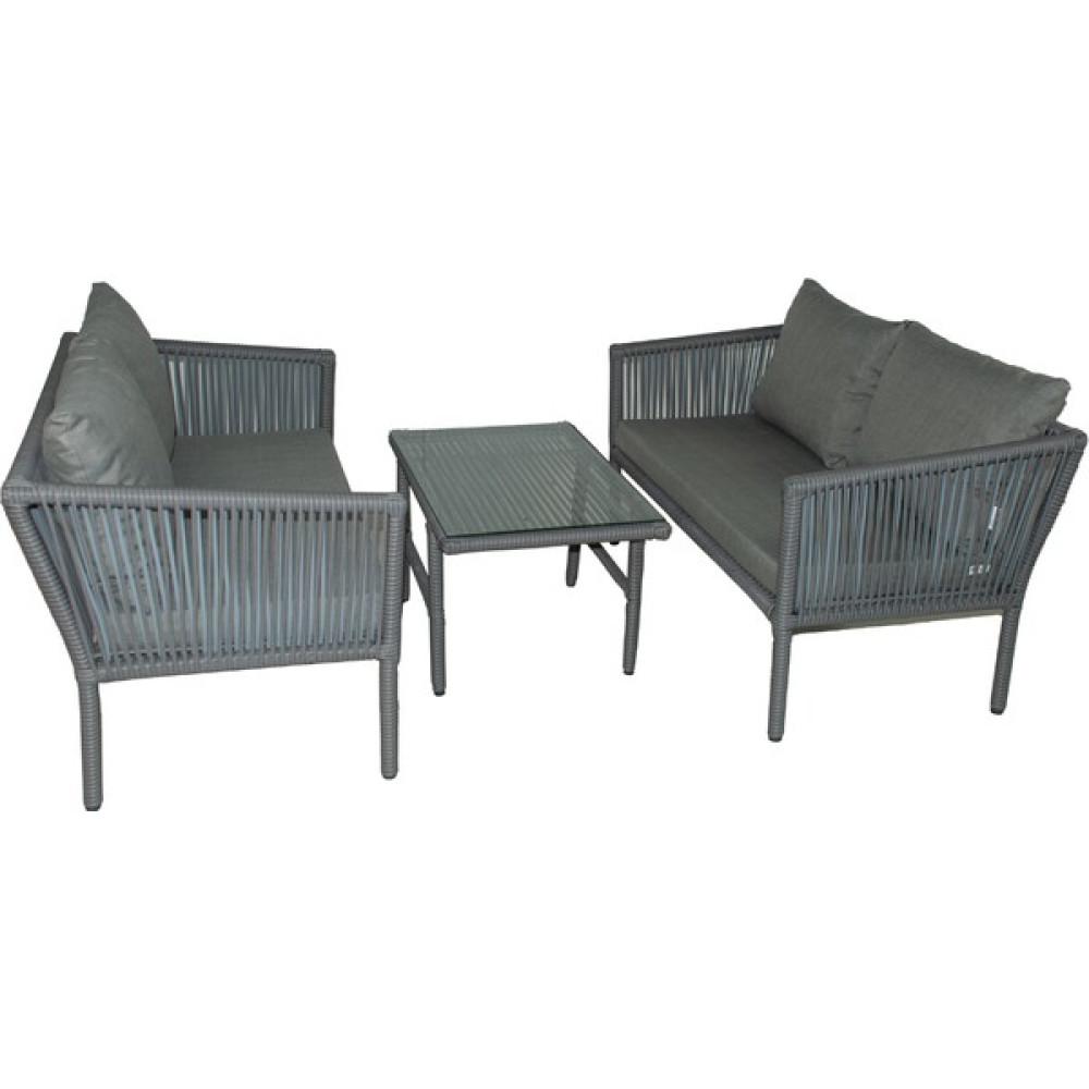 Vavrattan Berlin 2+2 Rattan Bahçe Balkon Oturma Takımı Açık Gri Bahçe Mobilyası Takımı Fiyatı