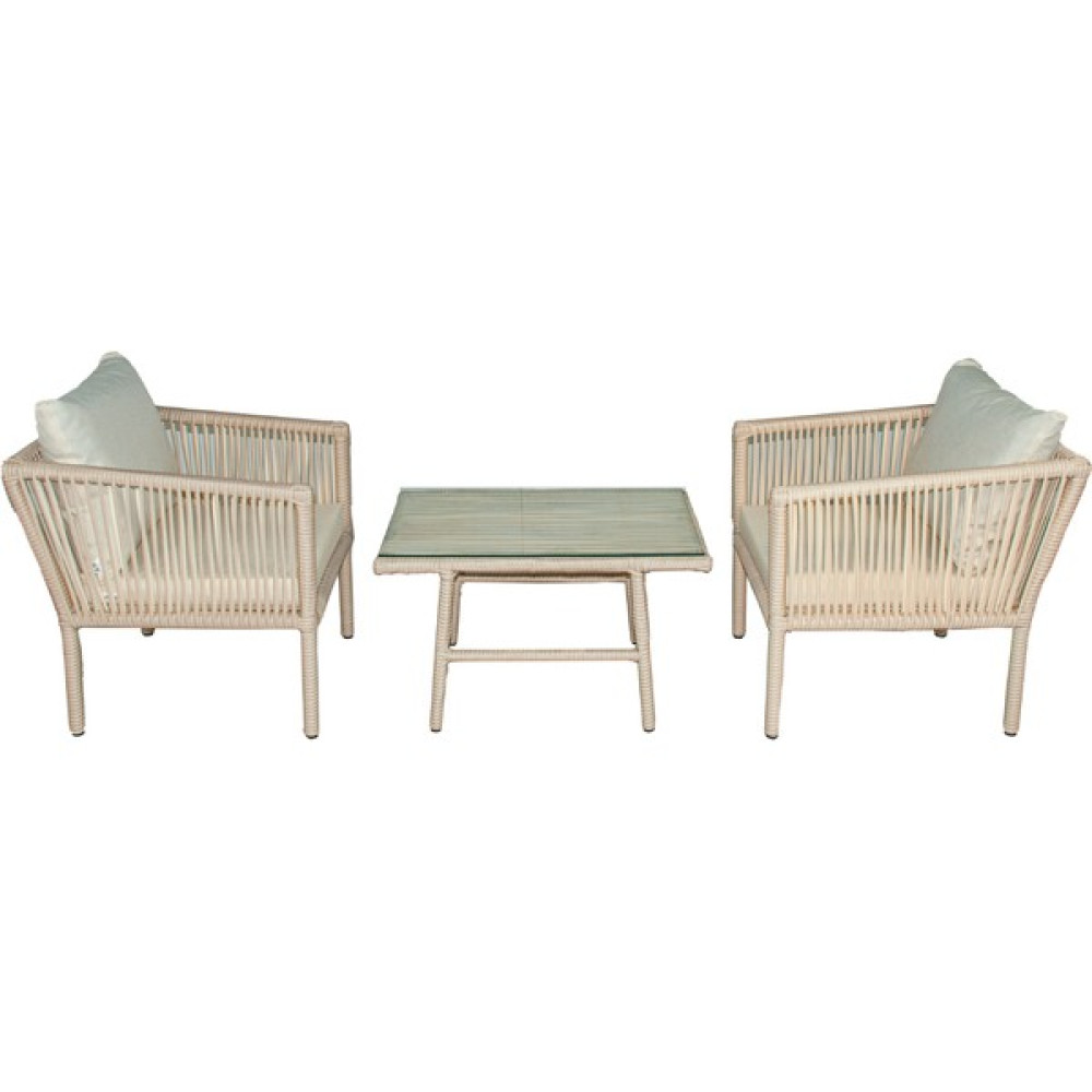 Vavrattan Berlin Bistro Rattan Bahçe Balkon Oturma Takımı Kum Rengi Bahçe Mobilyası Takımı Fiyatı