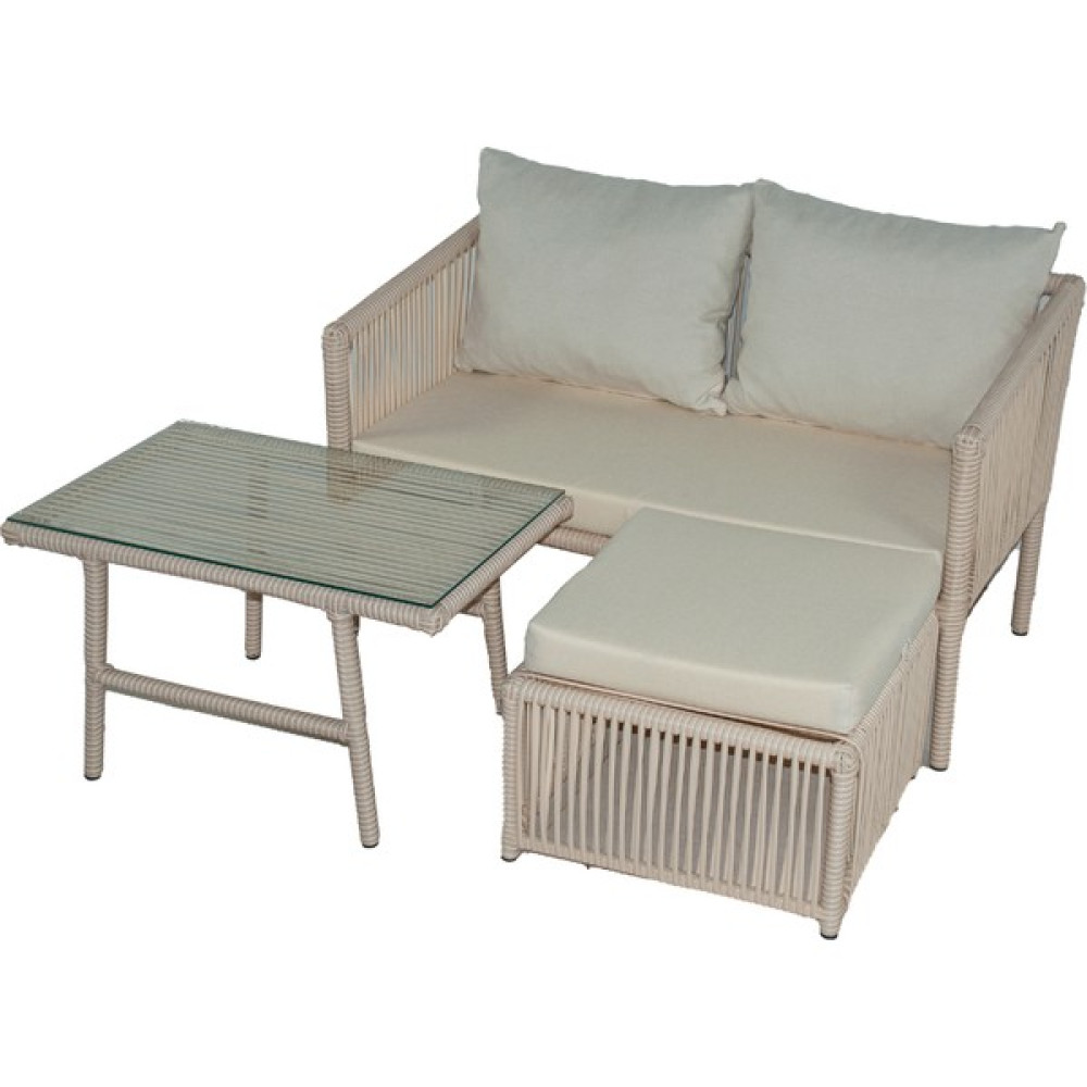 Vavrattan Berlin Mini Rattan Bahçe Balkon Köşe Takımı Kum Rengi Bahçe Mobilyası Takımı Fiyatı