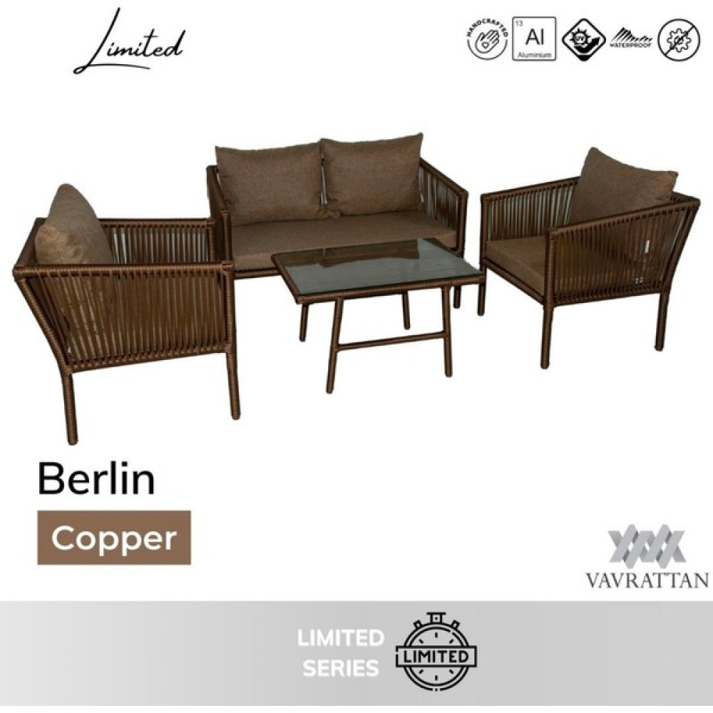 Vavrattan Berlin Rattan Bahçe Balkon Oturma Takımı Küf Rengi - 1 Bahçe Mobilyası Takımı Fiyatı