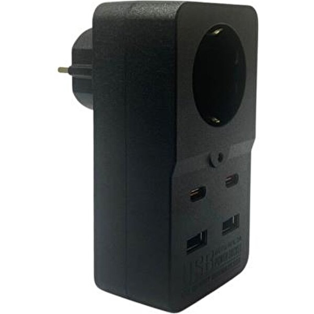 Vaykast Vaykast® Isıya Dayanıklı Termal Akım Korumalı 1 Priz Girişli 2 USB Girişli 2 Type-C Girişli Pirz Prizler Fiyatı