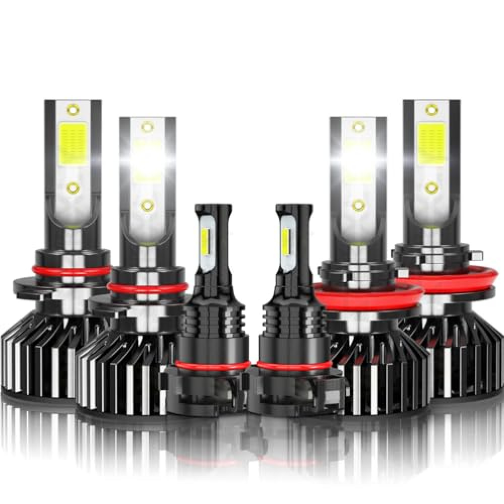 VCSZKXLY Compatible for Chevy Silverado High Low Beam Fog Lights 1500 2500HD, Years: 2007 2008 2009 2010 2011 2012 2013 2014 2015, 6000K Whtie, Plug n Play