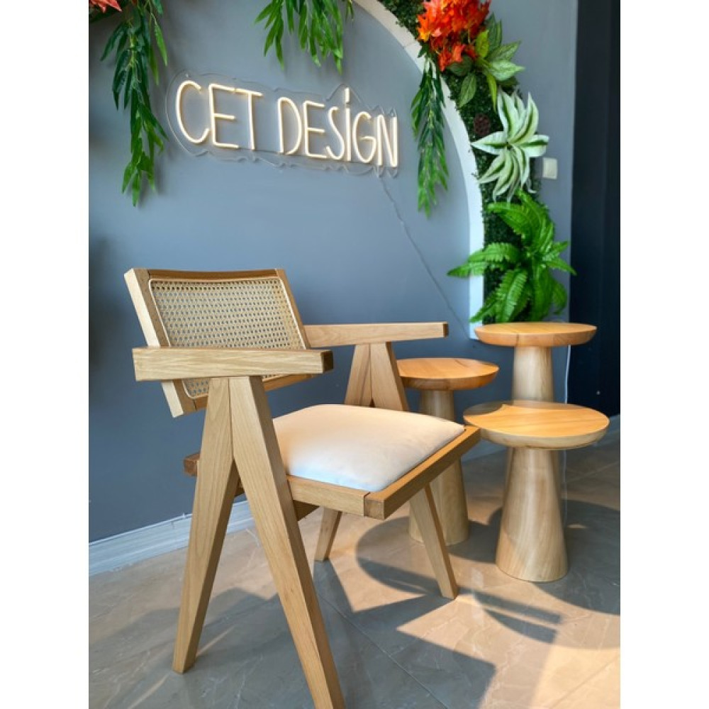 vDecor Cetdesign Ahşap Hazeran Sandalye - Beyaz Masa - Sandalye & Tabure Fiyatı