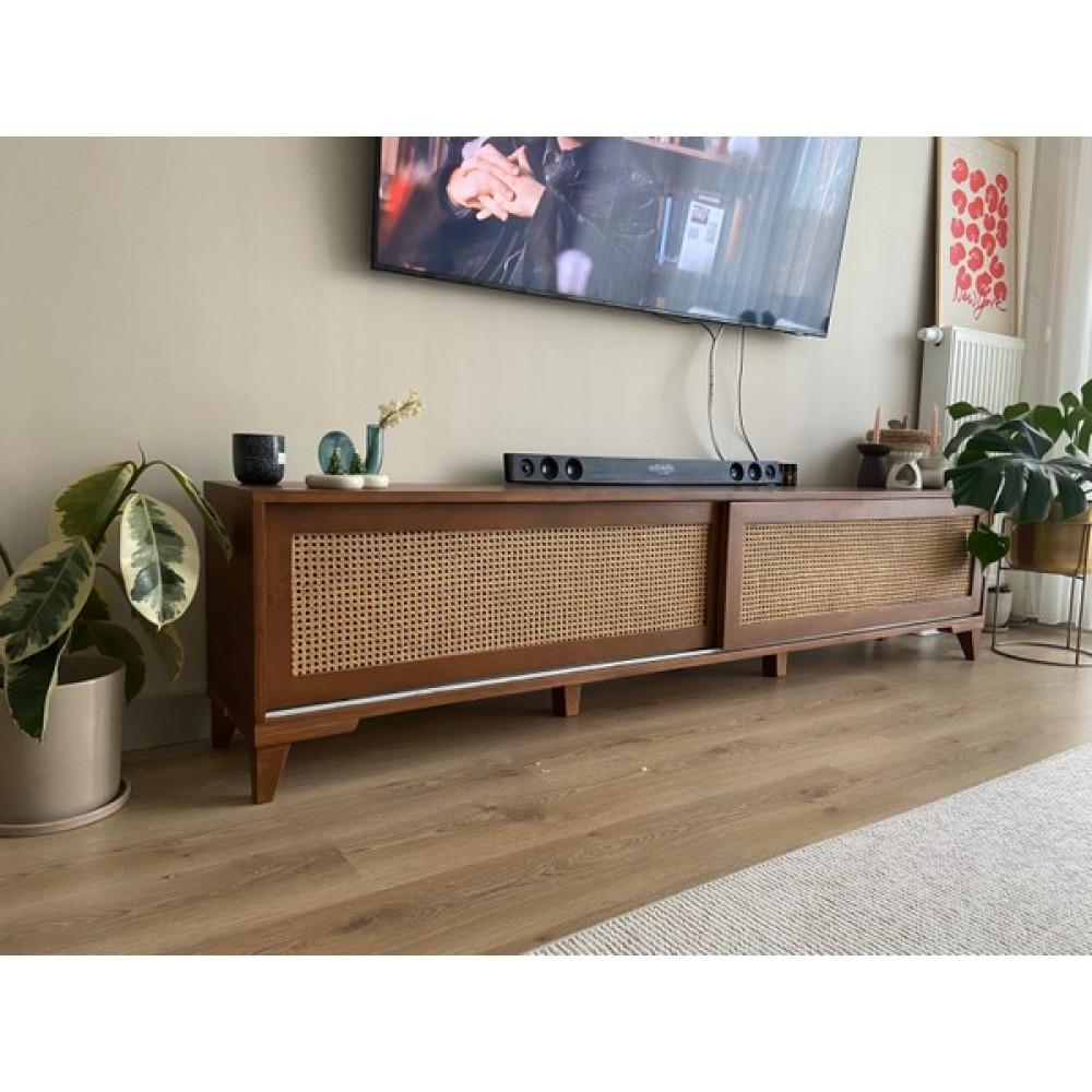 VDecorr Tv Sehpası Ahşap 200 cm Hazeran Kapaklı Tv Ünitesi / Sehpası Fiyatı