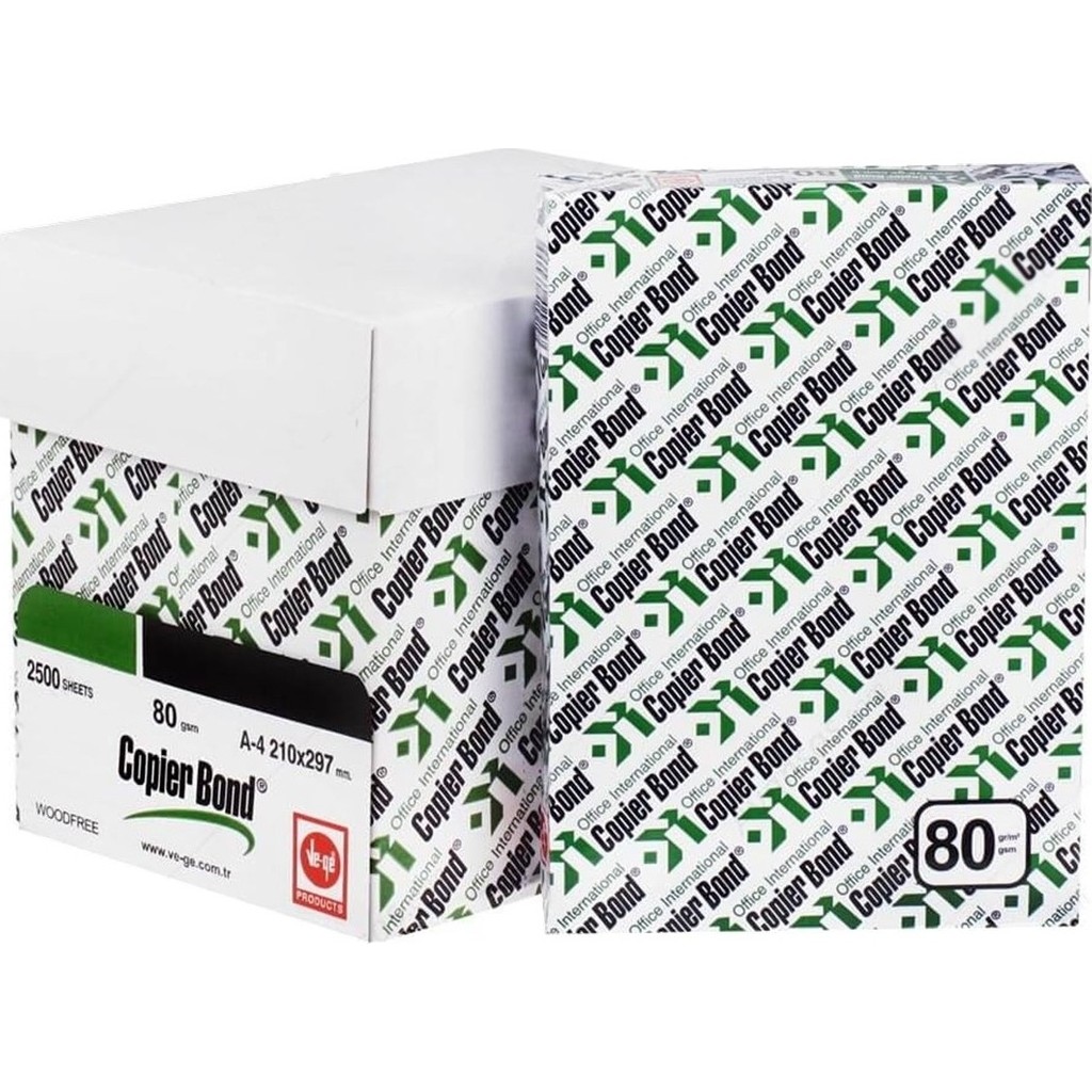 Ve-Ge Copier Bond A4 80 G/m² 2.500'LÜ Fotokopi Kağıdı 5'li Paket Diğer Fiyatı