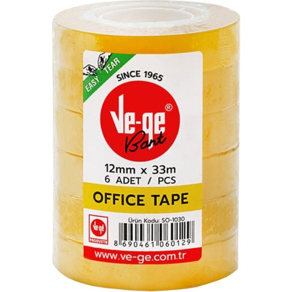 Ve Ge Opak Ve Ge 12MMX33M Office Tape Para Bandı 24 Adet Nalburiye & Hırdavat Fiyatı