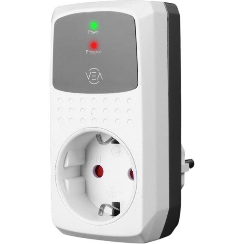 VEA VE-25532 16A 4000W TEKLİ AKIM KORUMALI PRİZ AŞIRI YÜKSEK GERİLİM - Siyah - Beyaz Diğer Fiyatı