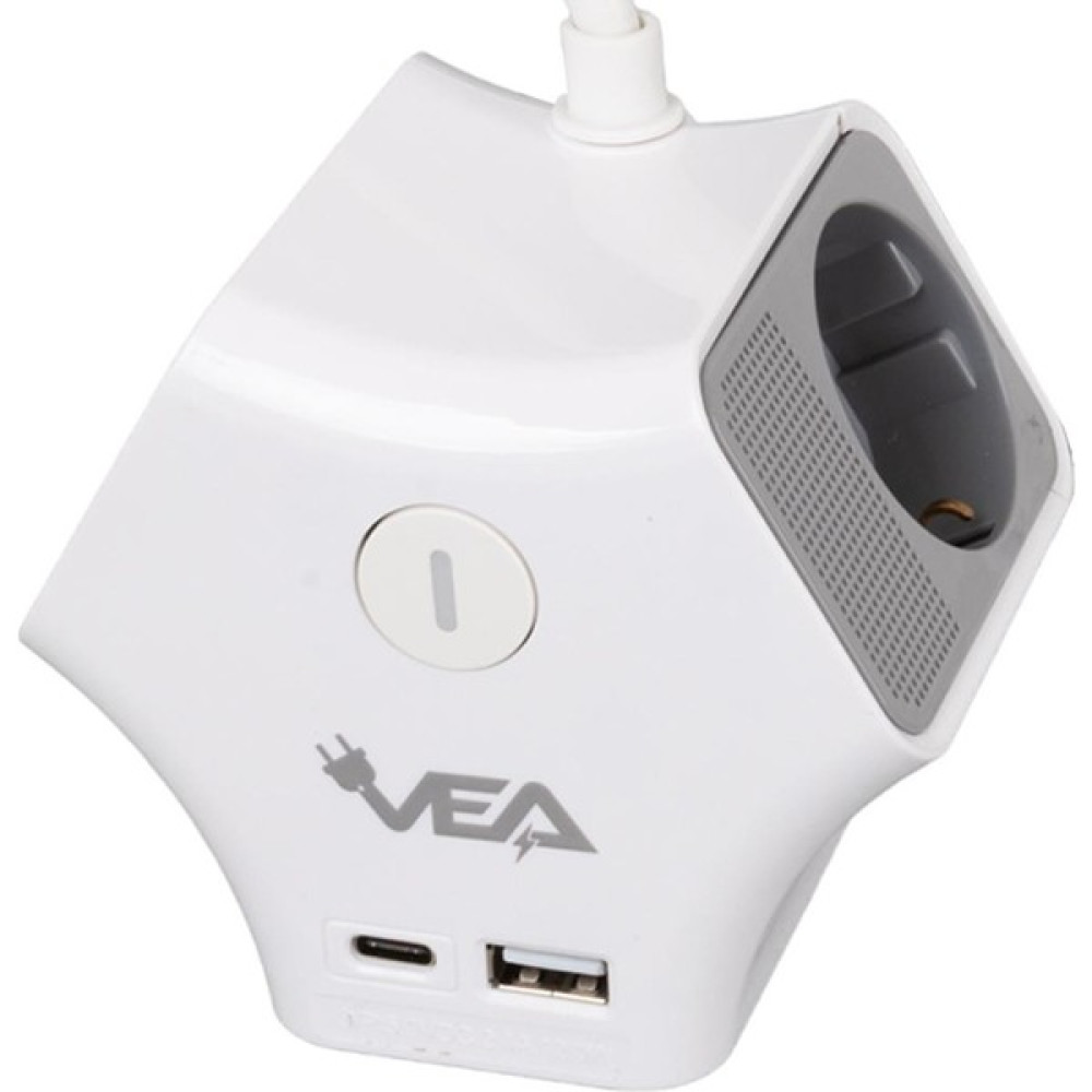 Vea VE-G903YC 3lü Usb+ Type-C Girişli Anahtarlı 1.5 Metre Grup Priz Prizler Fiyatı